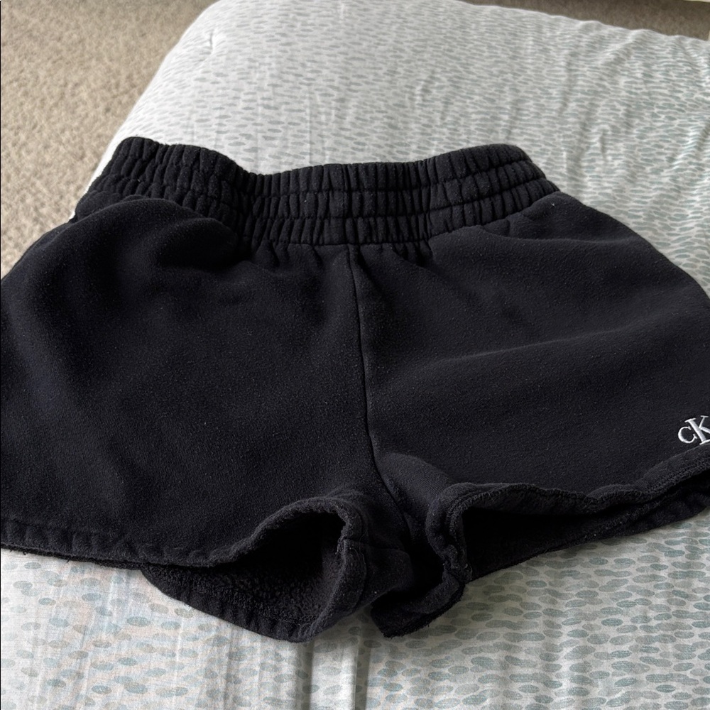Calvin Klein Black Women's Elastic Waist Athletic Shorts